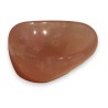 Elongated bowl in pink hardstone