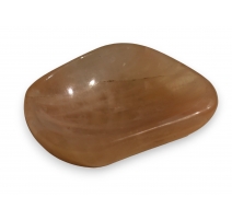 Coupe allongée en pierre dure rose pale