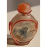 Chinese glass snuff box, ‘Red Flowers’