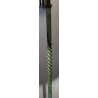 Lampe sur pied en fer forgé vert et laiton