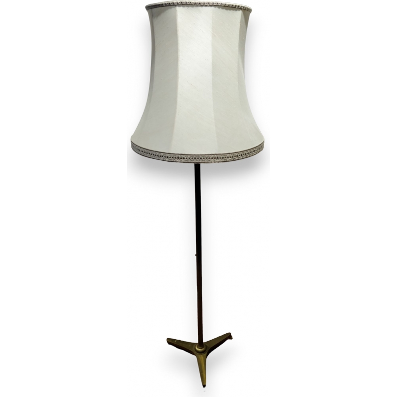 Lampe sur pied tripode en laiton