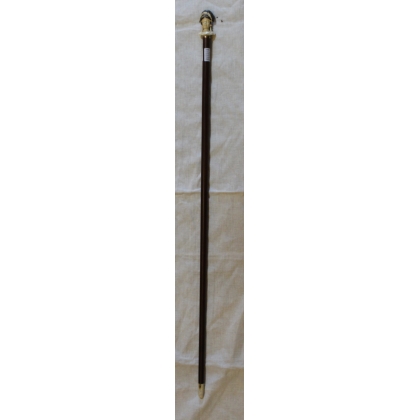 Canne pommeau en ivoire sculpté buste de femme