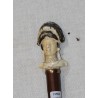 Canne pommeau en ivoire sculpté buste de femme