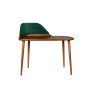 FINN desk in ash wood and green velvet