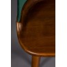 FINN desk in ash wood and green velvet
