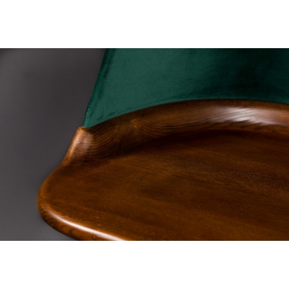 FINN desk in ash wood and green velvet