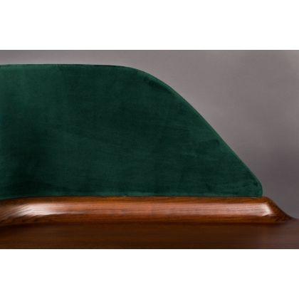 FINN desk in ash wood and green velvet