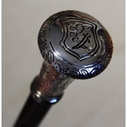 Sword-style walking stick with a silver Scudo pommel