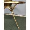 Table basse ronde en verre, porte plante