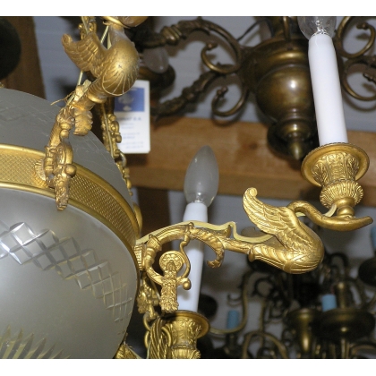 Lustre style Empire, 6 bras.