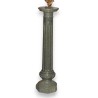 Colonne en marbre vert, fût cannelé