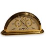 Rounded clock in gilded brass by Jean ROULET