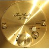 Circular clock in gilded brass by Jean ROULET