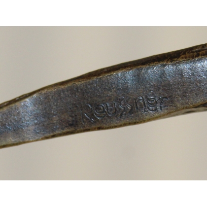 Faisan en bronze sur une pierre, signé REUSSNER