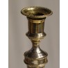 Paire de bougeoirs Restauration en laiton