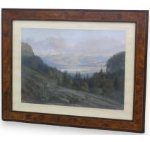 Gouache "Col de la Faucille".