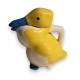 Pichet Canard jaune bleu signé SANDOZ