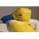 Pichet Canard jaune bleu signé SANDOZ