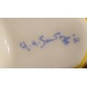Pichet Canard jaune bleu signé SANDOZ