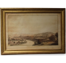 Gravure "Vue de Berne" par ABERLI