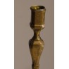Regency-style candle holder with a curved shaft, in bronze