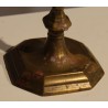 Regency-style candle holder with a curved shaft, in bronze