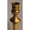 Regency-style candle holder with a curved shaft, in bronze