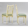 Paire de chaises Louis XVI dossier lyre