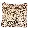 Square leopard-print cushion
