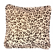 Coussin léopard carré