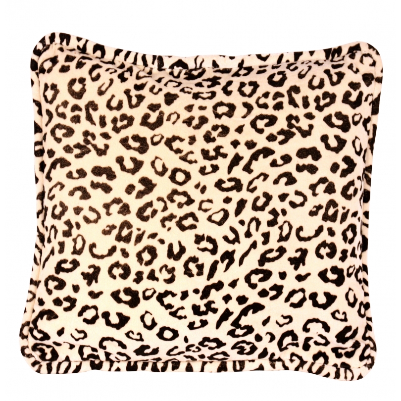 Coussin léopard carré