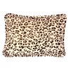 Rectangular leopard-print cushion