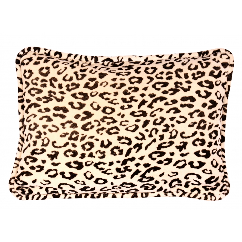 Coussin léopard rectangulaire