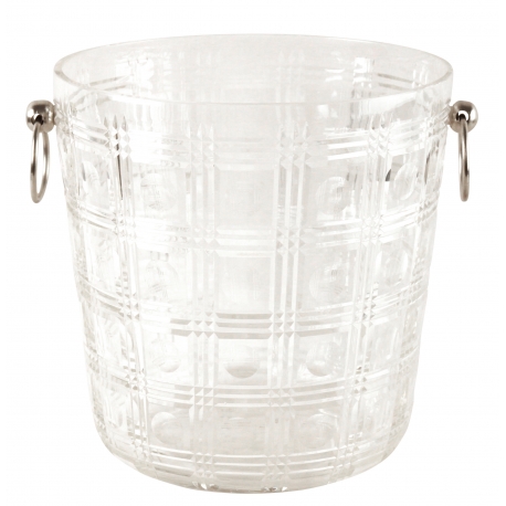 Cut crystal ice bucket