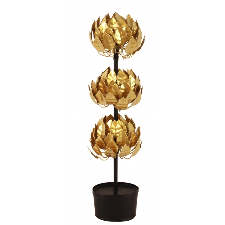 Triple topiary in gilded brass