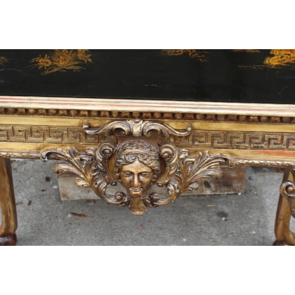  Cabinet laqué noir à décor chinois doré sur  Moinat SA  - Antiquités décoration