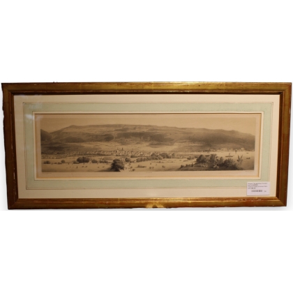 Engraving ‘General View of Yverdon’ by Moinat SA – Antiques and decorative items – Engravings, lithographs