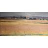 Paintings | Painting entitled ‘Village’ by ROUILLER, 70 Moinat SA  – Antiques and home décor