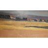 Paintings | Painting entitled ‘Village’ by ROUILLER, 70 Moinat SA  – Antiques and home décor