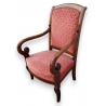 Fauteuil style Empire en acajou