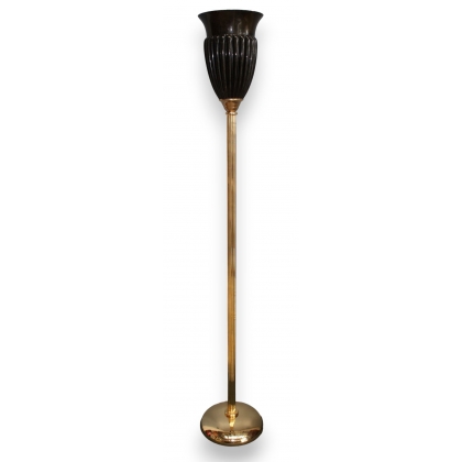  Lampe halogène "Terra" noire et or sur  Moinat SA  - Antiquités décoration