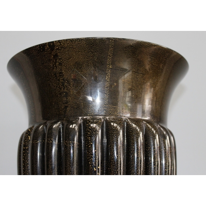  Lampe halogène "Terra" noire et or sur  Moinat SA  - Antiquités décoration