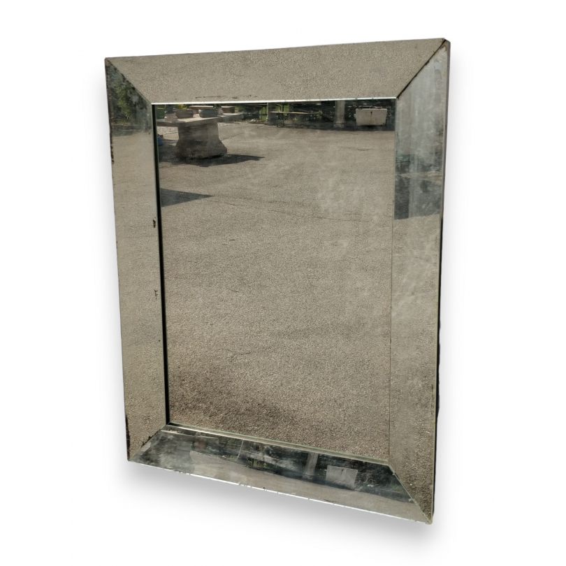 Miroir rectangulaire marqué MF Saint-Etienne