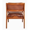Fauteuil Club, modèle BERFEN, en cuir brun