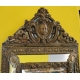 Miroir Napoléon III en laiton repoussé