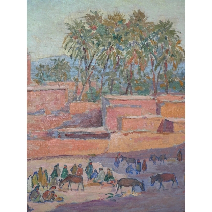 Paintings | Painting entitled ‘Morocco’, signed. Moinat SA  – Antiques and home décor