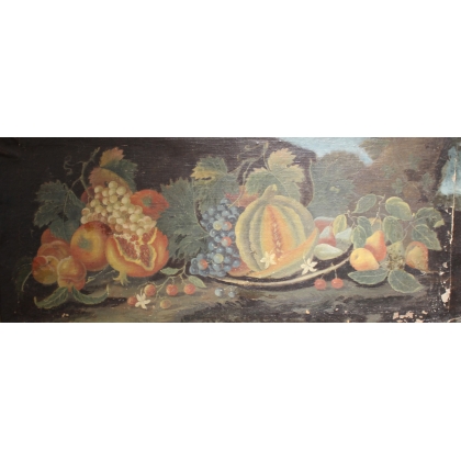 A pair of paintings entitled ‘Still Lifes with Fruit’