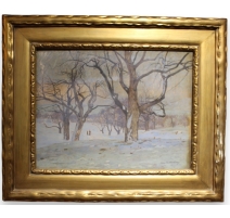 Tableau "Paysage d'hiver" signé HOLLENBERG 08