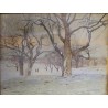 Tableau \"Paysage d\'hiver\" signé HOLLENBERG 08
