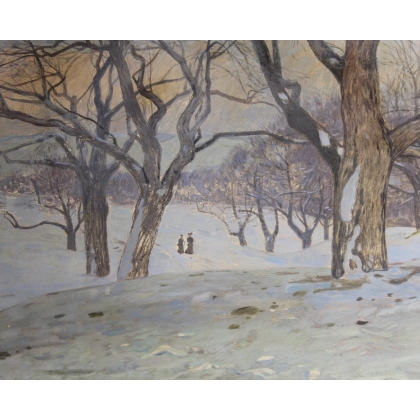 Tableau \"Paysage d\'hiver\" signé HOLLENBERG 08